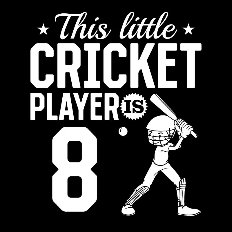 Cricket Player is 8 Years - 8th Birthday Cricket P