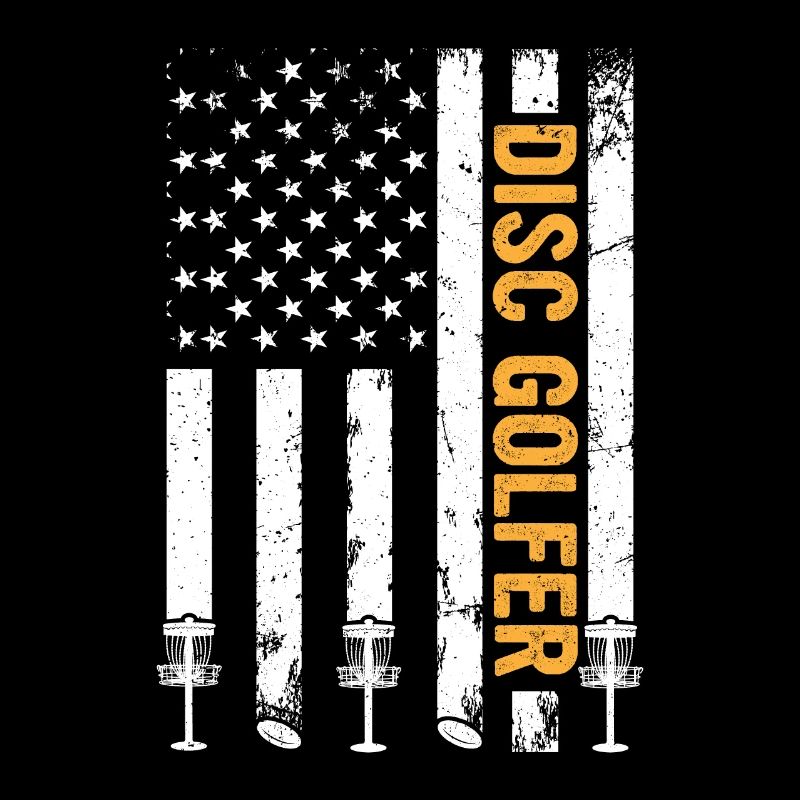 Disc Golf Disc Golfing Us Flag Disc Golfer
