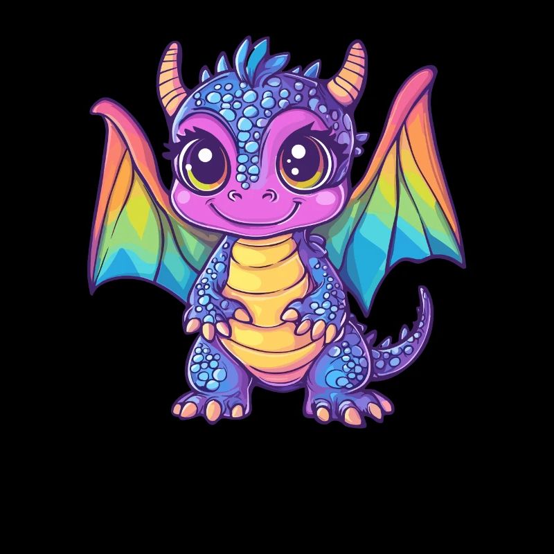 Bunter Baby-Drache