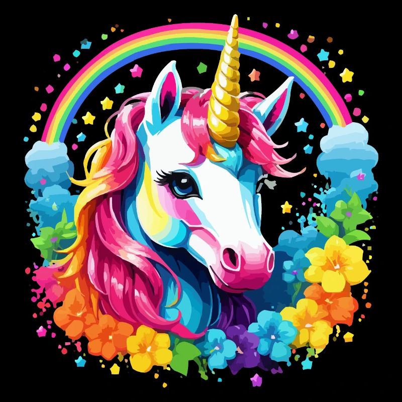 Einhorn Regenbogen süß Pony Kinder Mädchen