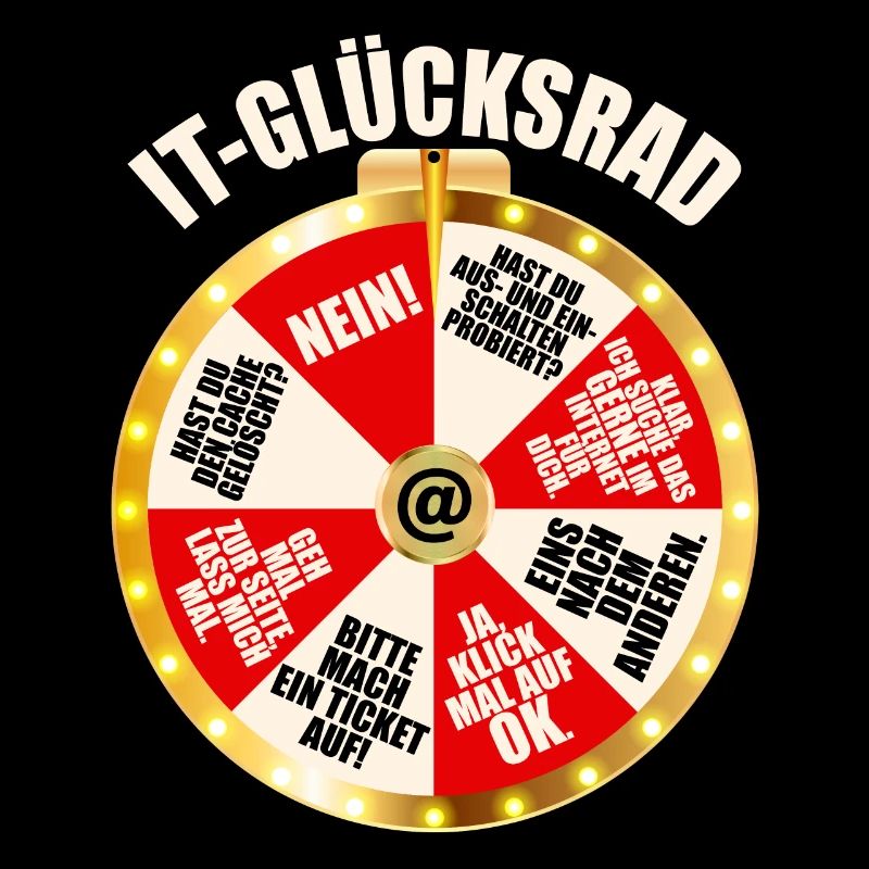 IT Support Glücksrad Service Desk IT Helpdesk Nerd