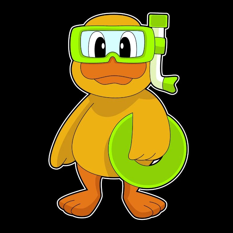 Plongée en apnéa avec plongeur de canards