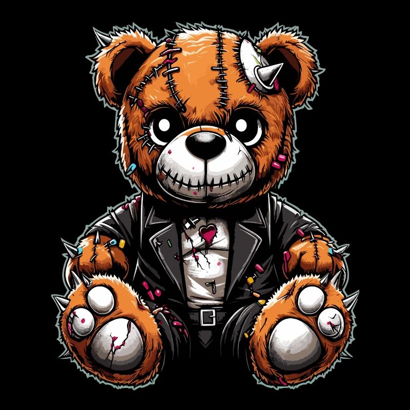Punk-Rebell Plüsch Teddybär