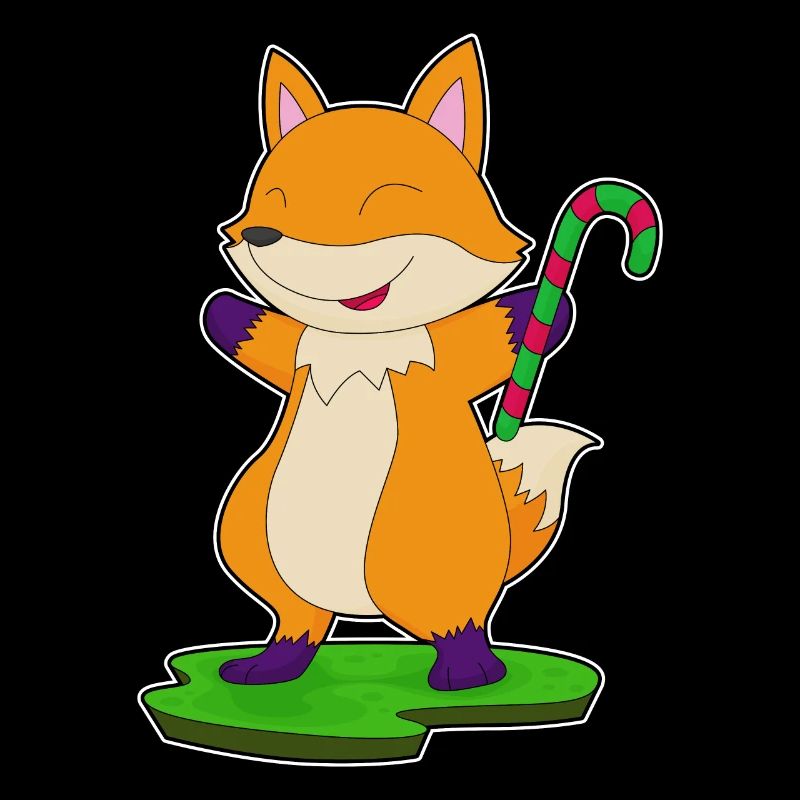 Fox candy cane