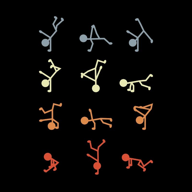 Breakdancer stick figures