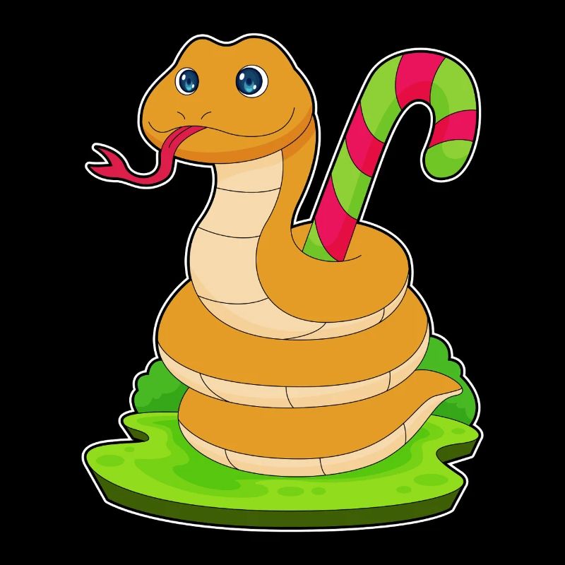 Snake candy cane