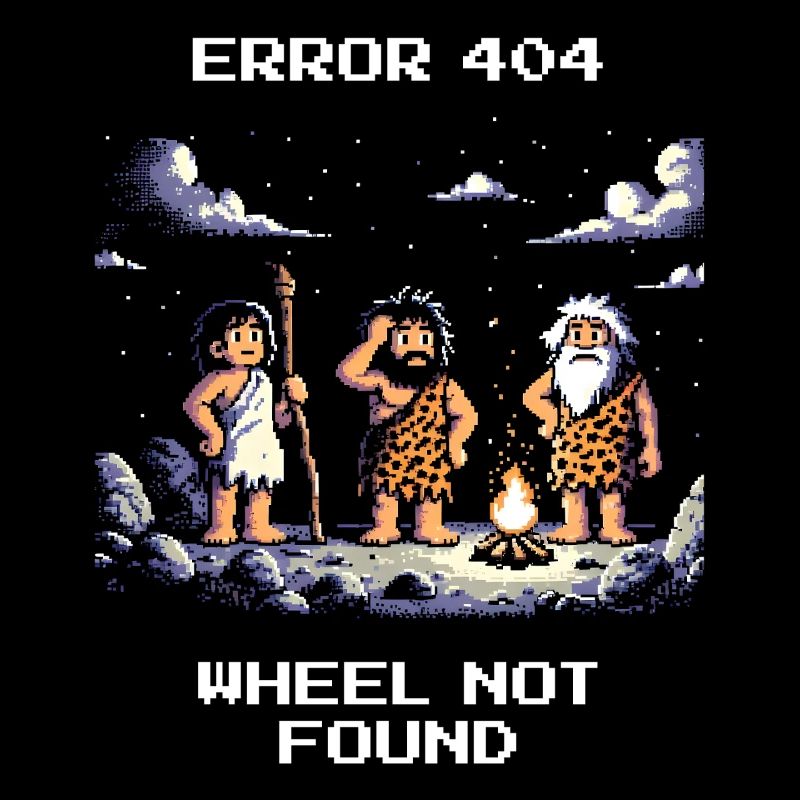 Error 404: Wheel missing | Stone Age Humor