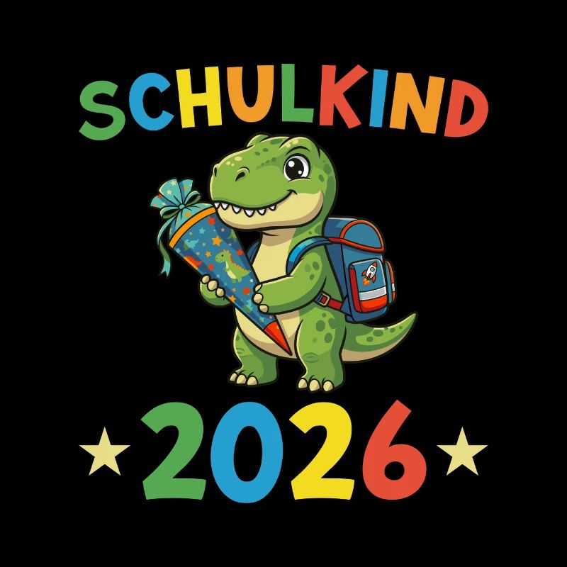Schulkind 2026 Dino Einschulung Schulanfang