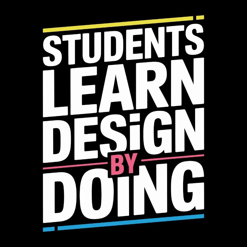 Designer Educator Students Learn Graphic Design