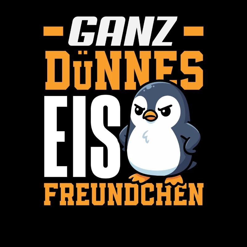 Ganz dünnes Eis Freundchen Pinguin