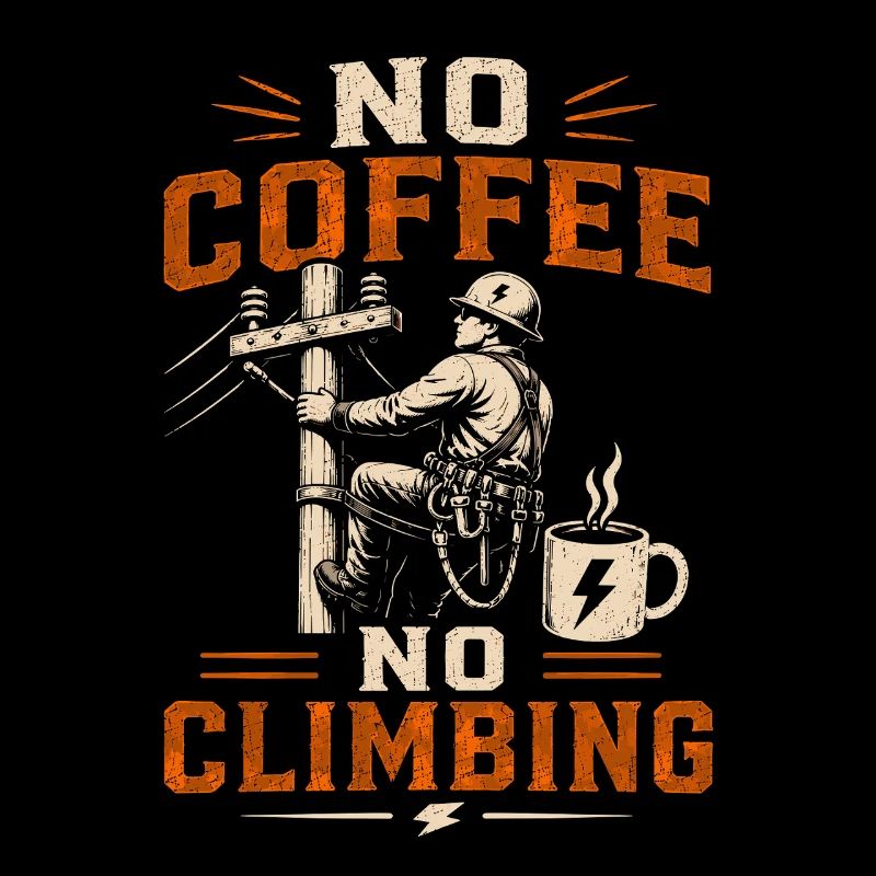 Lineman Kaffee Stromleitung Elektriker