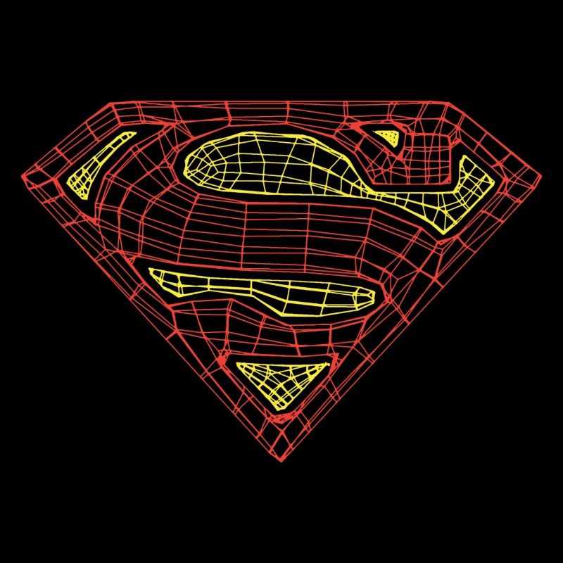 Superman Logo Line Art