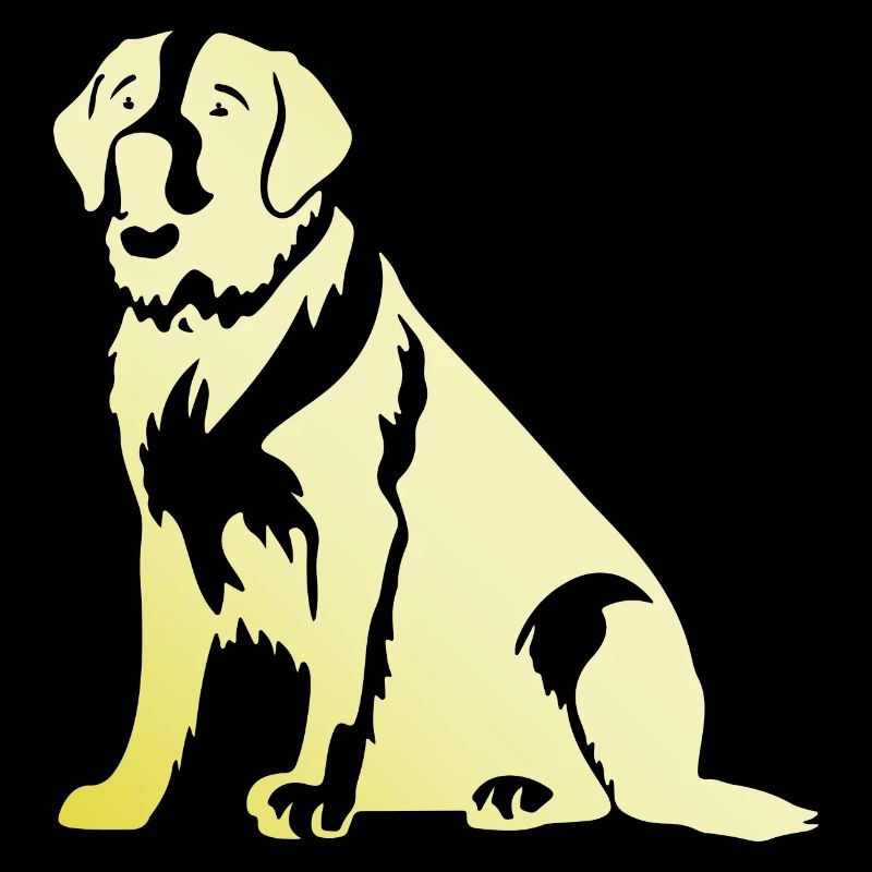 Silhouette de chien Saint-Bernard