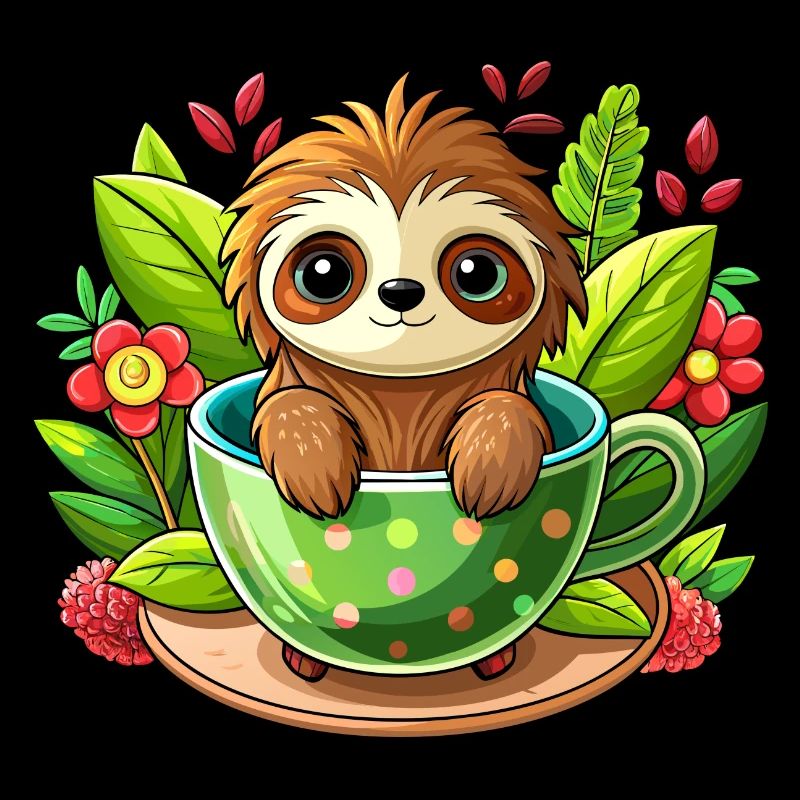 Sloth in cup