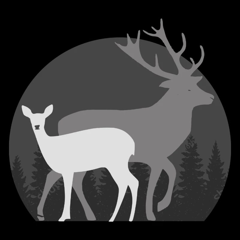 Jagd auf Hirschjäger Rehe