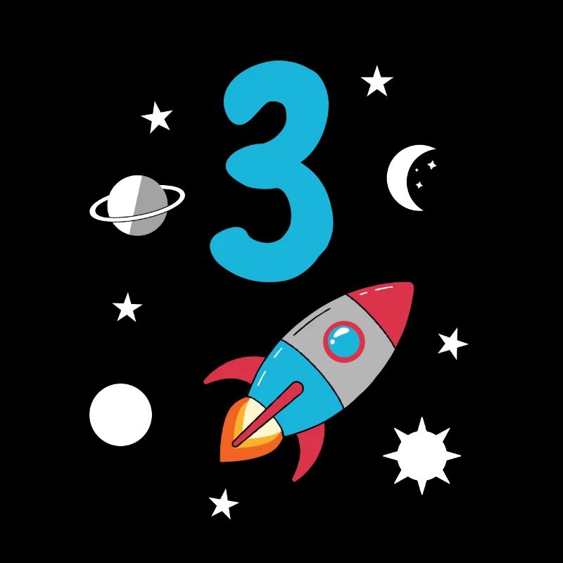 Geburtstag Rakete und Weltraum
