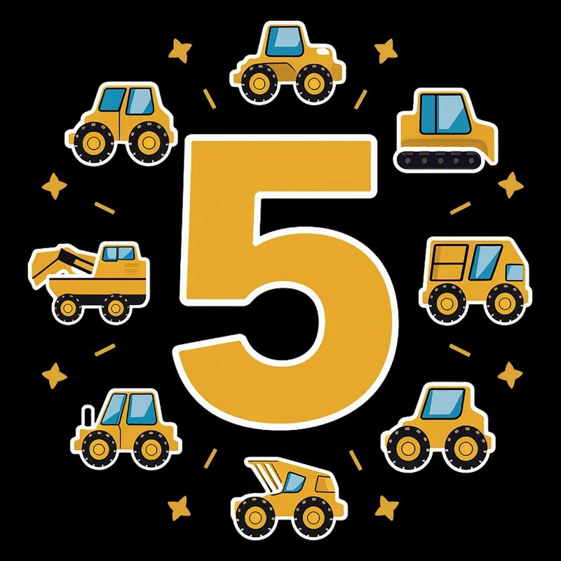 Construction site - 5 years - 5th birthday