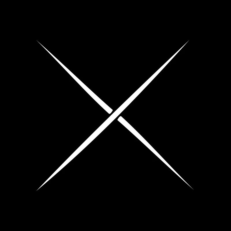 Logo X - Symbole de croix
