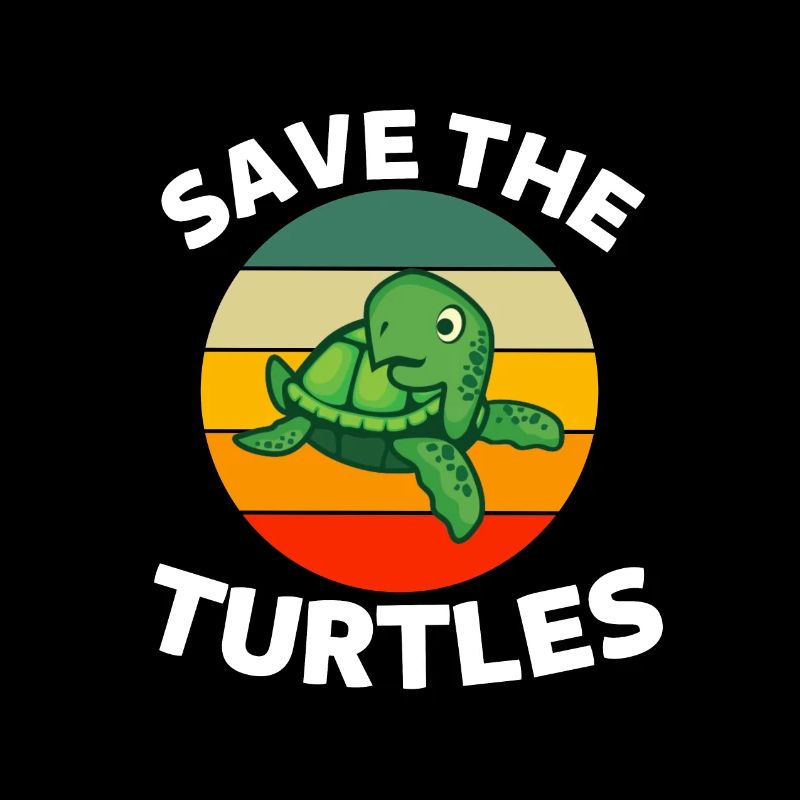 Save the Turtles Gift Retro Turtle