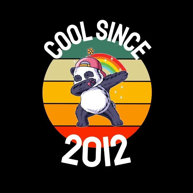 Cool Seit 2012 Retro Dabbing Panda 10. Geburtstag
