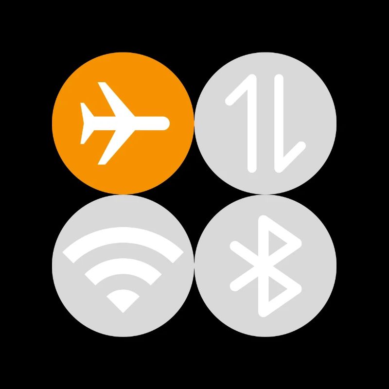 Mode avion du menu rapide