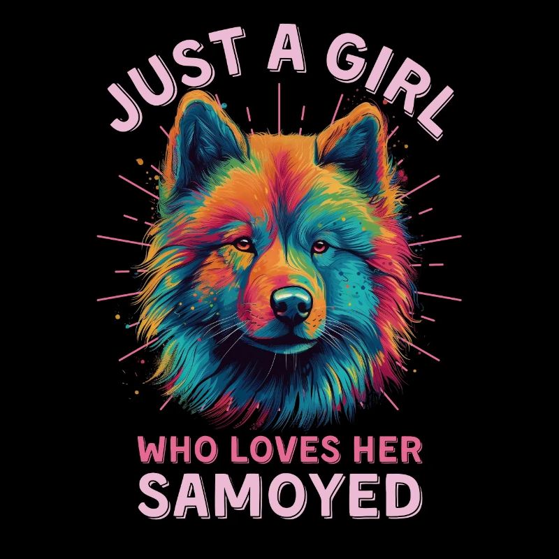 Samoyède Amant Samoyède coloré