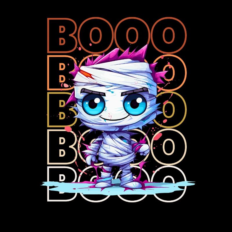 Chibi Wrap & Booo! Cute Mummy Tee!
