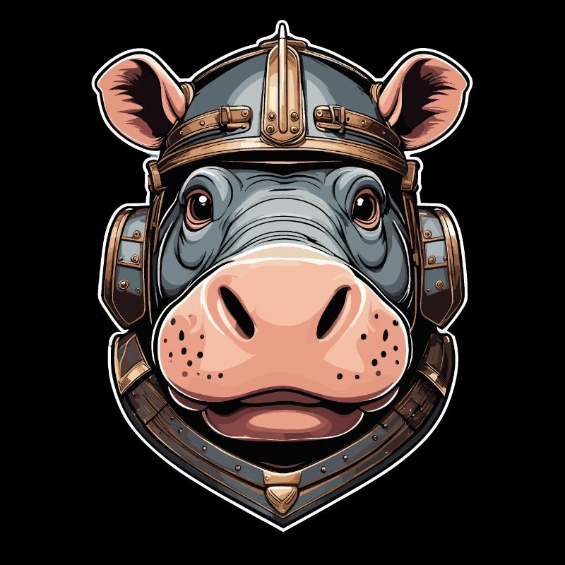 Tête d’hippopotame