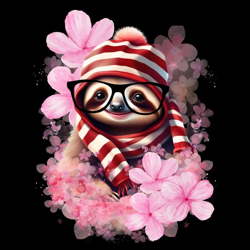 mignon SLOWN avec chapeau et écharpe