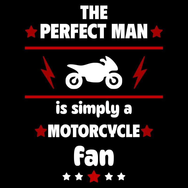 Der perfekte Mann ist einfach ein Motorrad-Fan