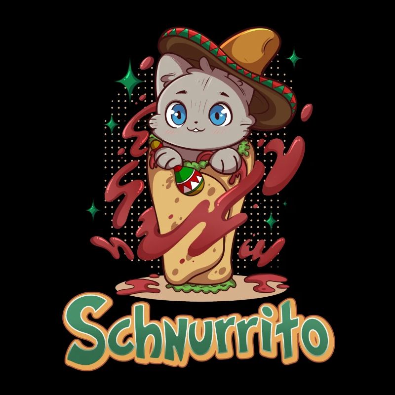 Schnurrito Katze Lustig