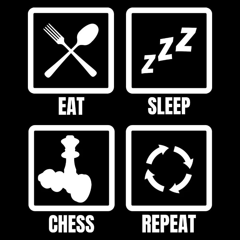 Manger, dormir, jouer aux échecs, répéter
