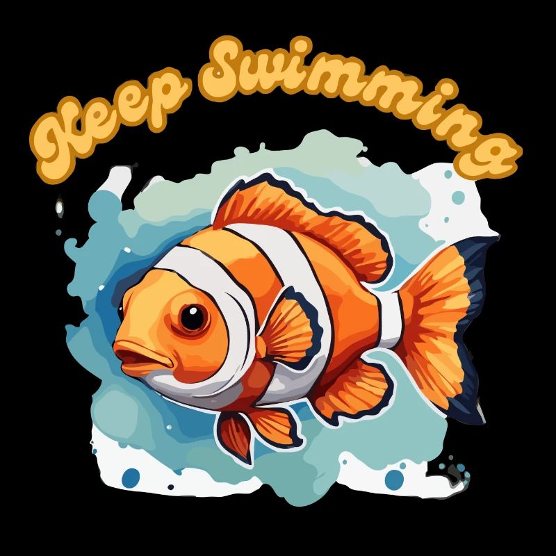 Clownfisch Bunt Nemo Schwimmen Sie weiter