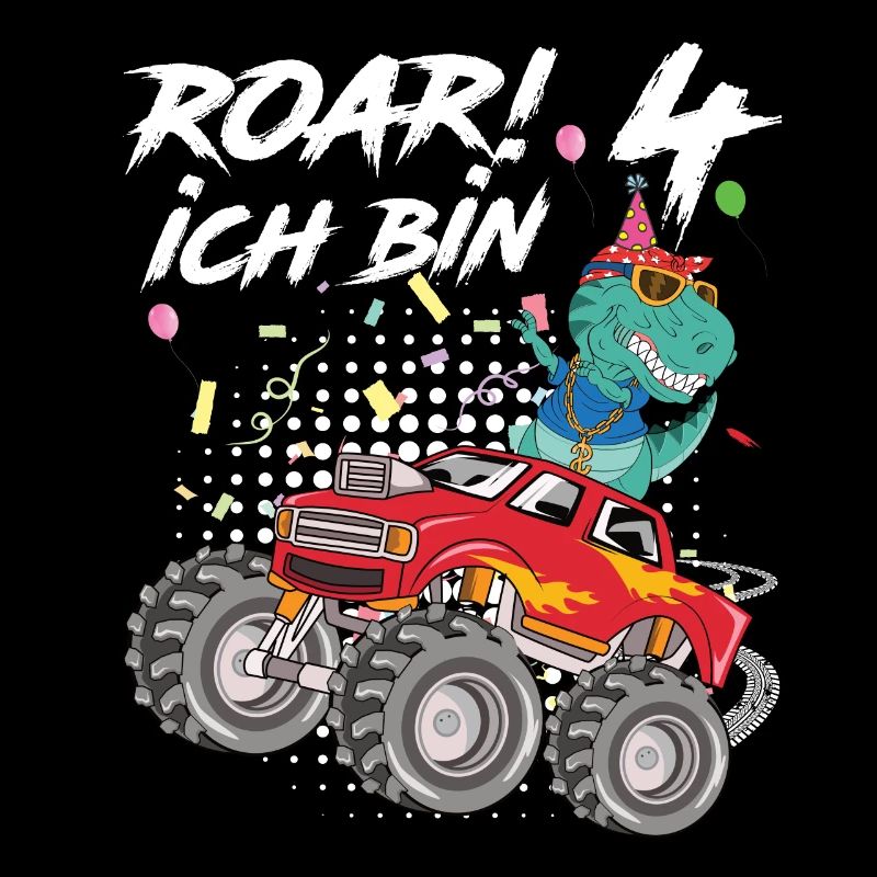 4. Geburtstag Kindergeburtstag Roar Ich Bin 4
