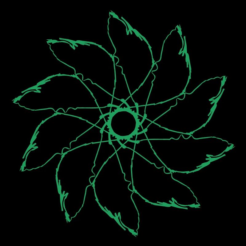 fleur | Éolienne | Mandala | Motif vectoriforme