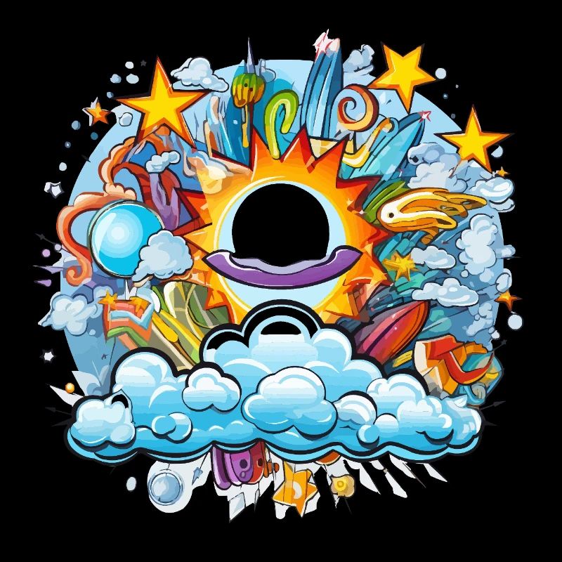 Kosmische Sonnenflug Doodle