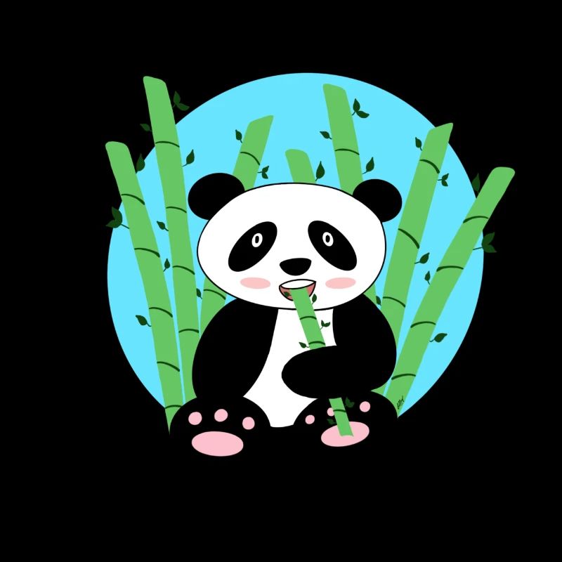 Panda and bamboo
