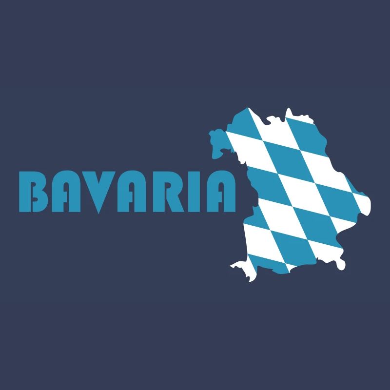 Bavaria flag map