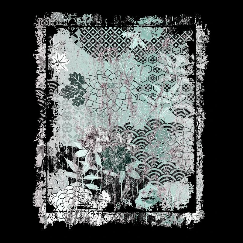 Japanese Floral Pattern Chrysanthemum Cherry