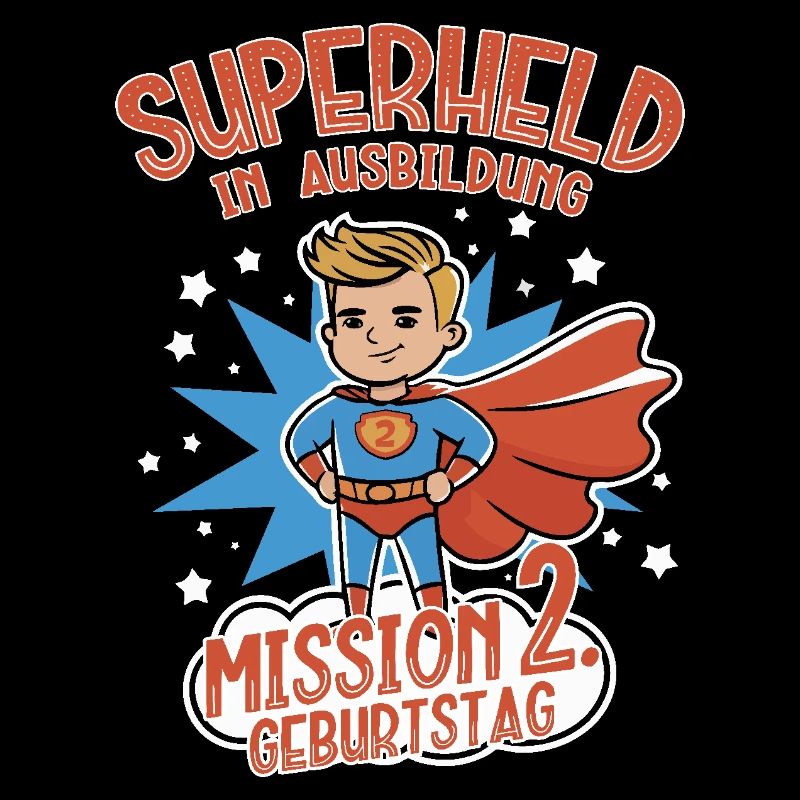 Superheld in Ausbildung 2. Geburtstag Junge blond