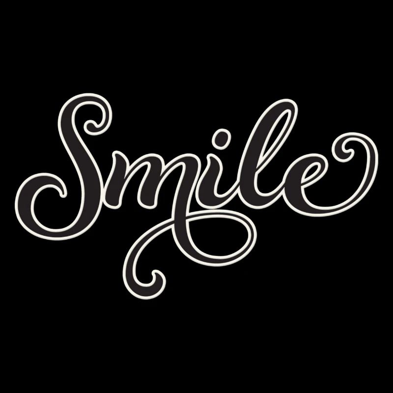 Smiling Script Lettering Smile