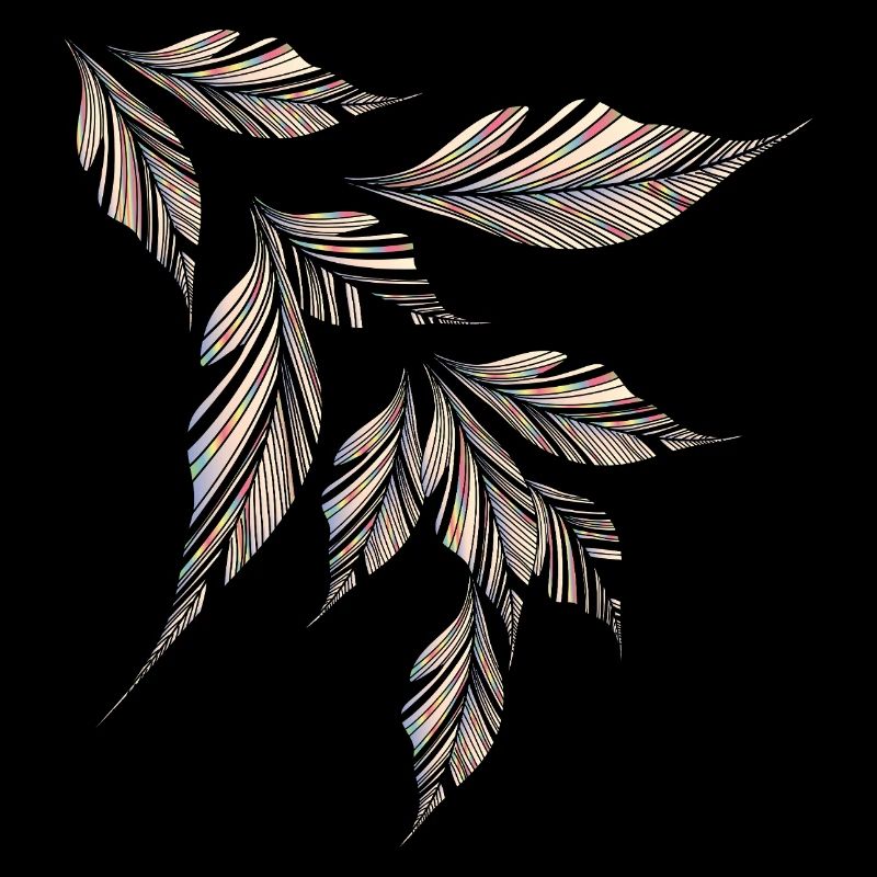 Delicately shimmering, feather-light leaf pattern
