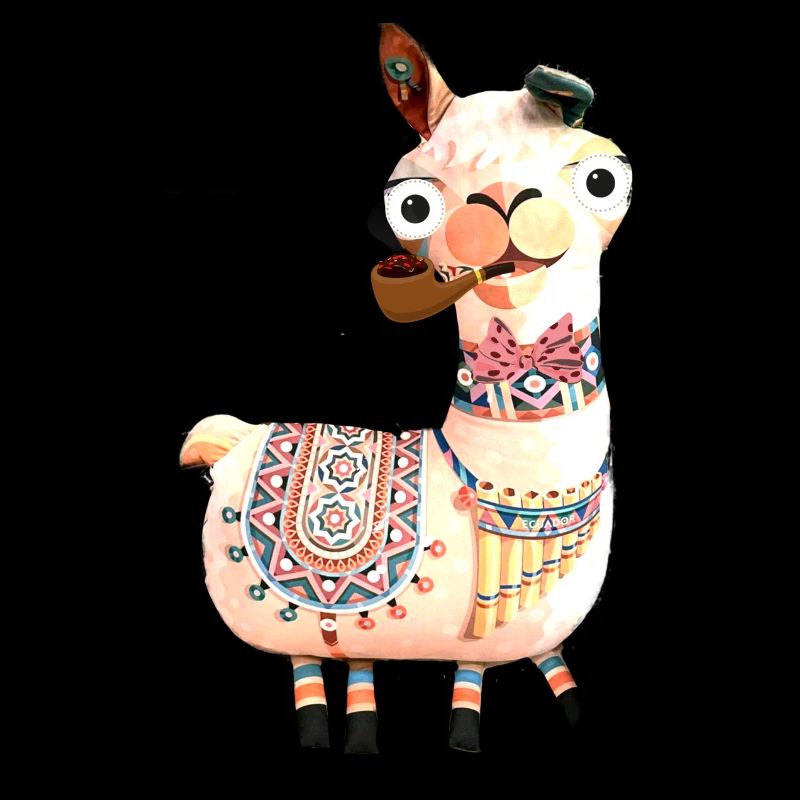 Lama,alpaka, Illustration, Comic, pfeife