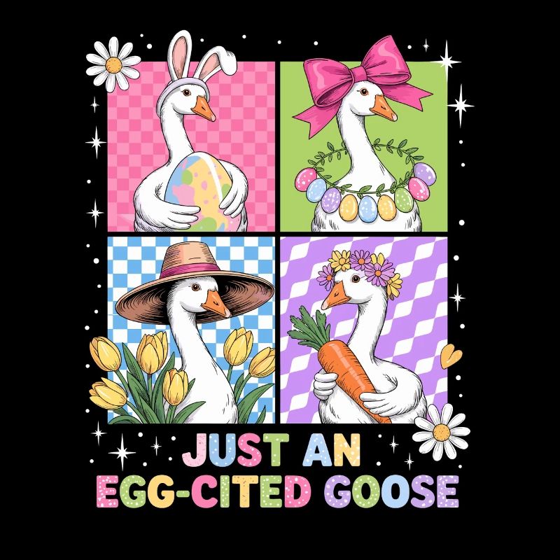 Eierfreudige Gans im Vier Panel