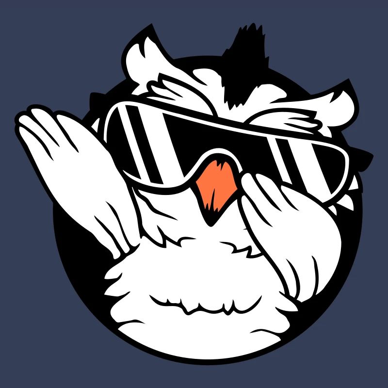 hibou dabbing dab danse pose geste lunettes de soleil mignon