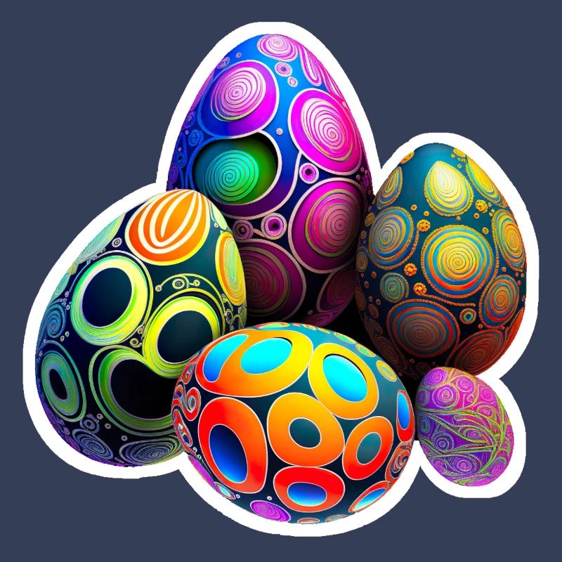 Psychedelic Easter Egg Party Easter Eggs Colorful
