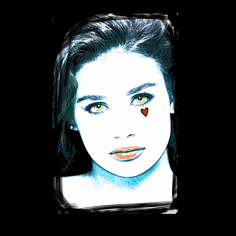 Woman, Green Eyes,Demi Moore, Heart, Face