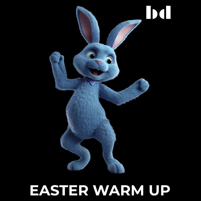 Blue Easter bunny by bdecent