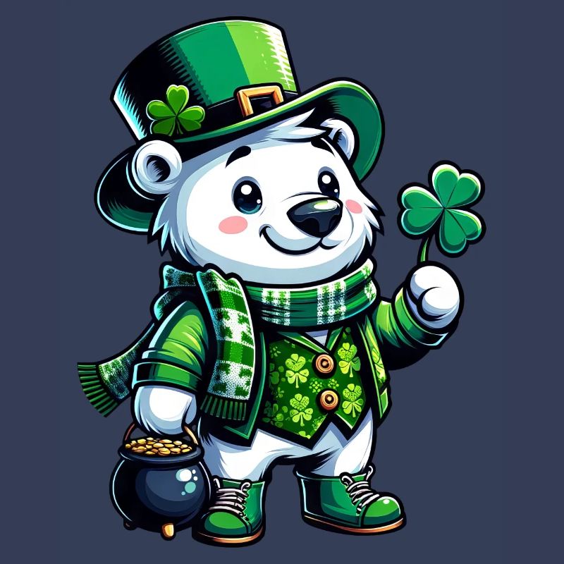 Conception de bande dessinée d’ours polaire de Saint-Patrick