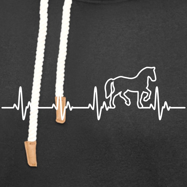 Horse Heartbeat - Unisex Schalkragen Hoodie